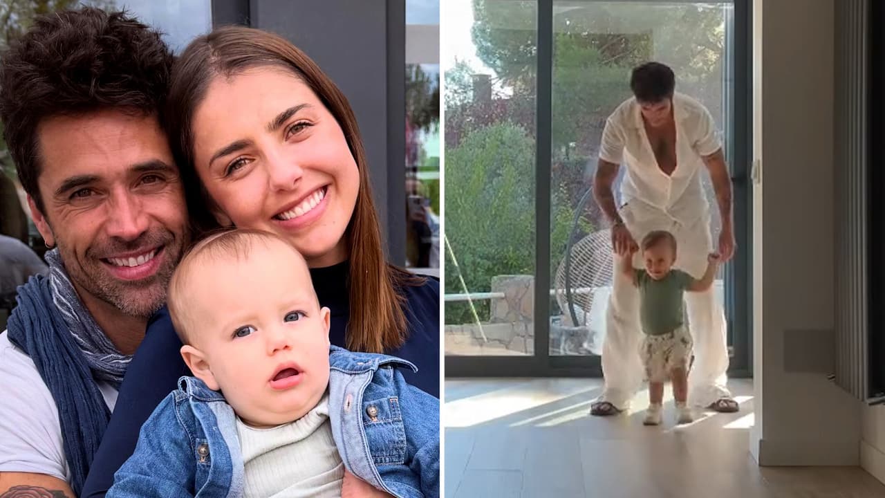 Hijo de Michelle Renaud y Matías Novoa da sus primeros pasos con un año: así lo presumen