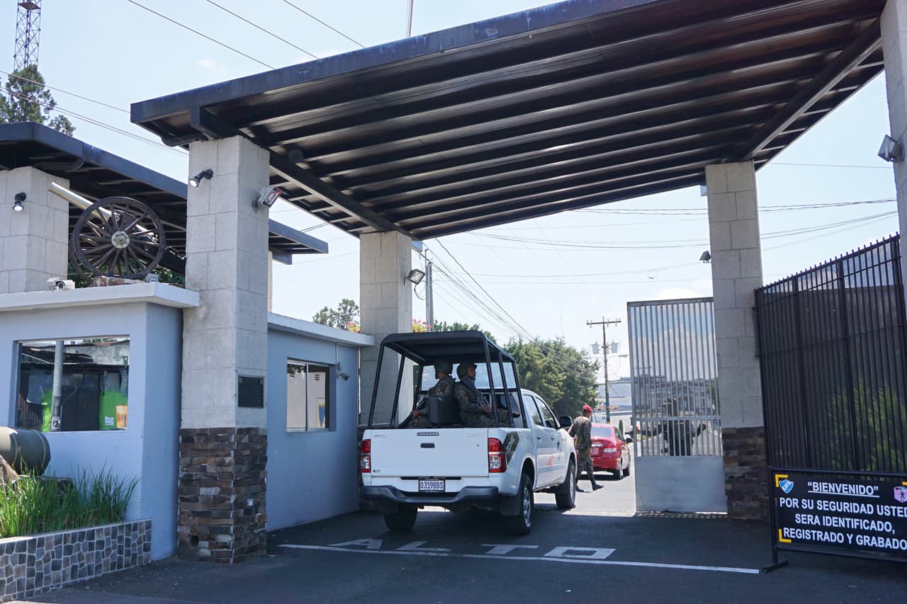 The Matamoros military base where Javier Duarte is being held in Guatemala.