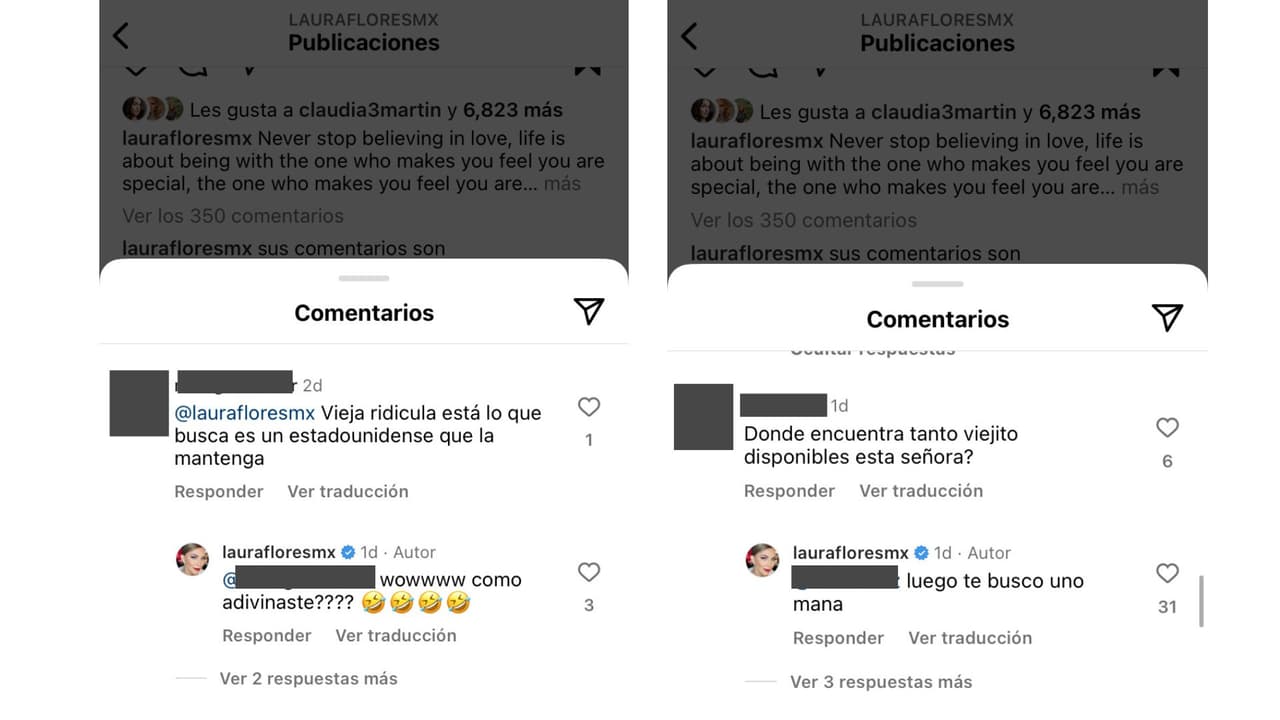 Internautas atacaron a Laura Flores luego de que revelara que tiene novio.