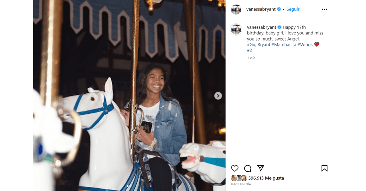 Vanessa Bryant mandó mensaje a su hija Gianna en el que hubiera sido su cumpleaños 17.