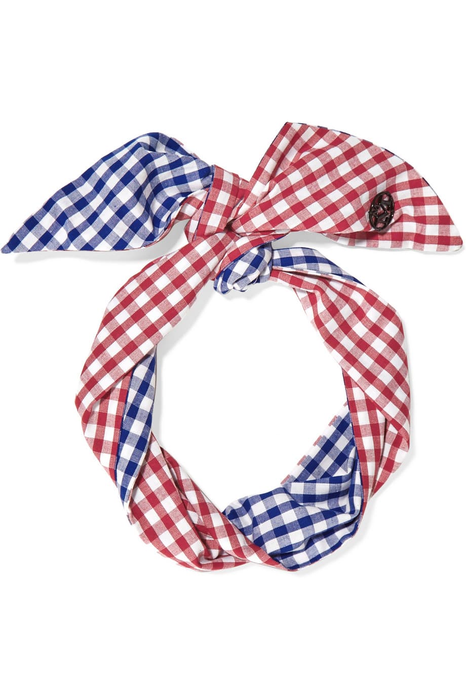 Bandanas: Los foulares y bandanas no sólo se llevan al cuello. Inspírate en las voluptuosas chicas Pin-up y dale el toque sexy a tu pelo con un diseño como el de Maison Michel.