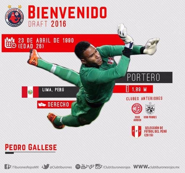 Pedro Gallese se convierte en nuevo portero de Veracruz