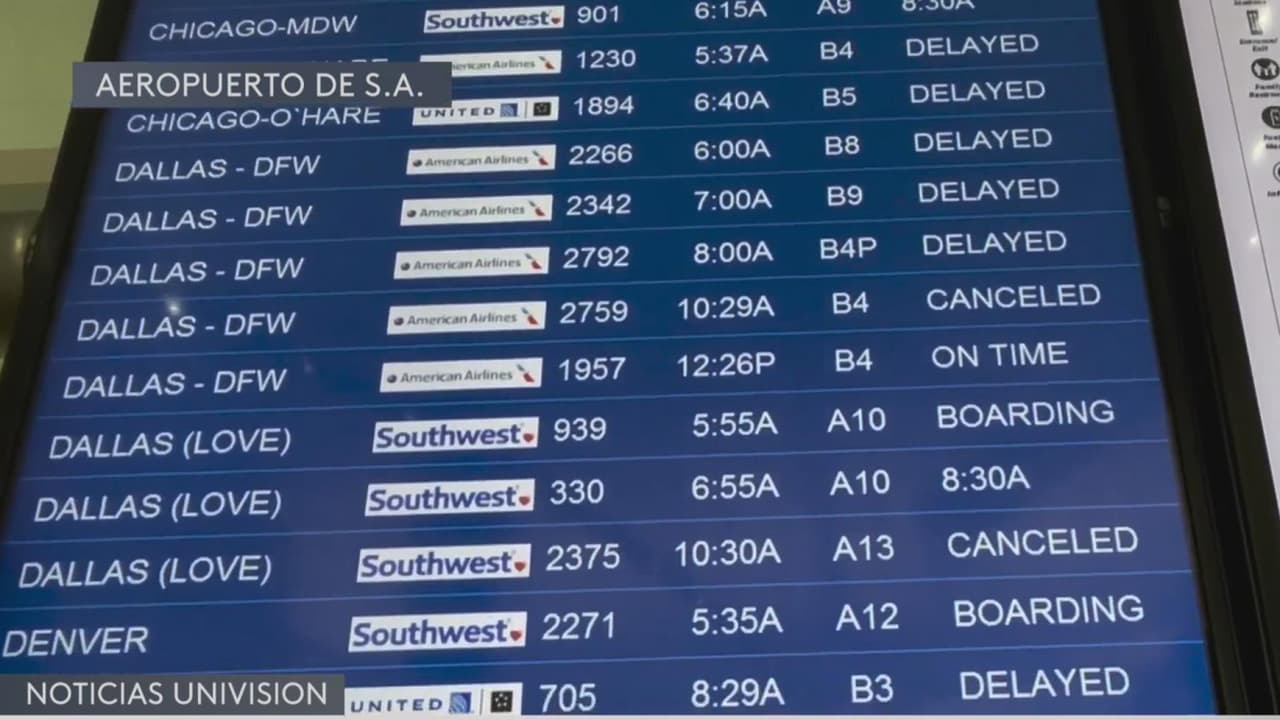 Fallas en el sistema informático causan retrasos y cancelaciones de vuelos en todo el país