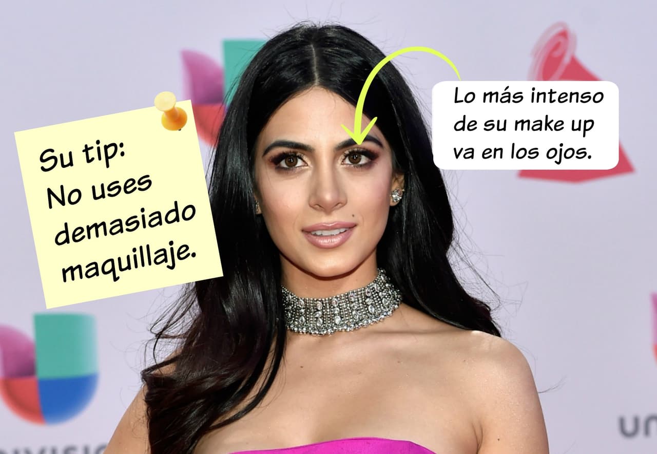 Emaraude brilló en la alfombra no sólo por ir del brazo de Prince Royce, sino por lo hermosa que se veía. La modelo llevaba un maquillaje ligero con lo más cargado en sus ojos que son como de rasgos libaneses y en los labios usó un sutil tono rosa.