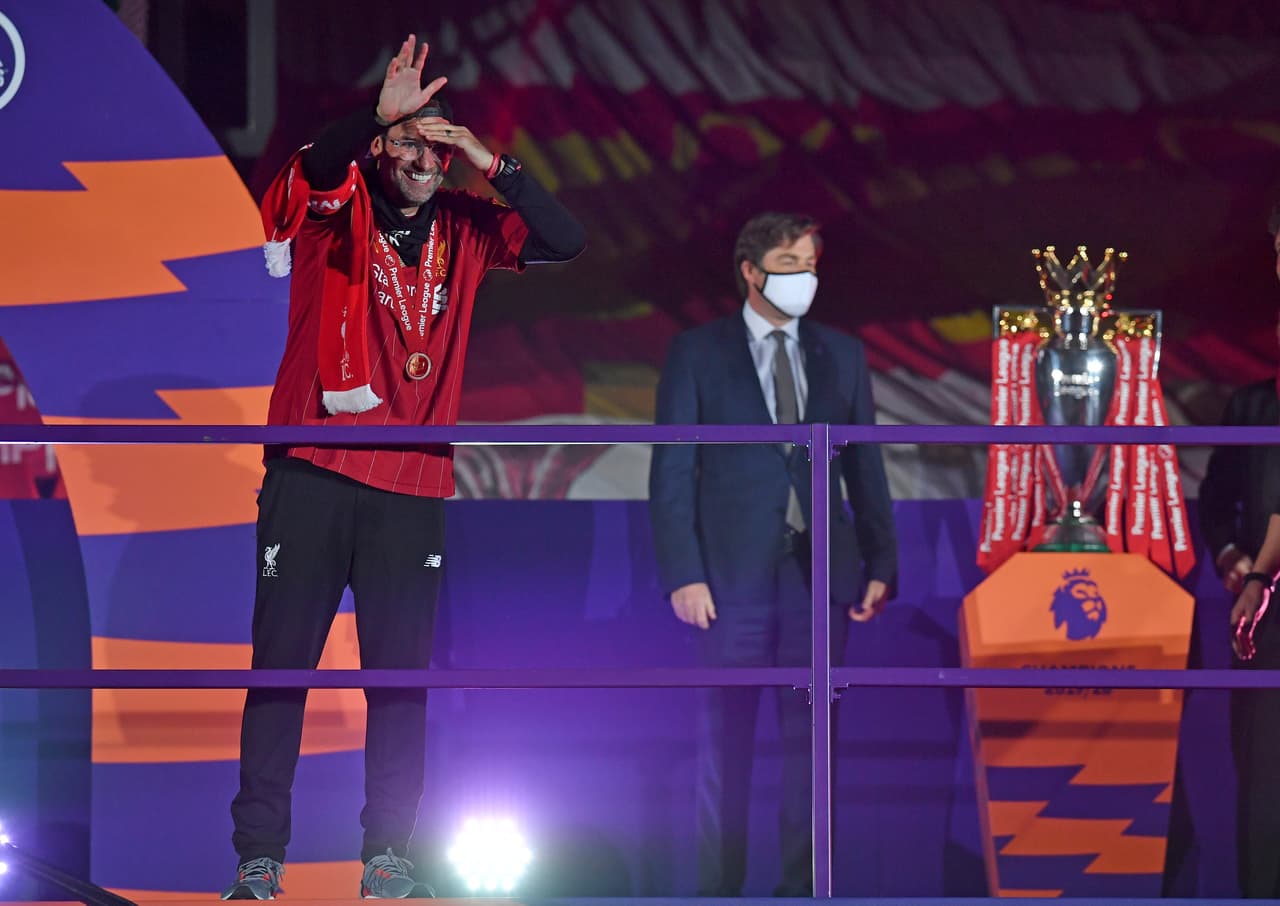 Las mejores imágenes de los festejos del los campeones de la Premier League 2019-2020.