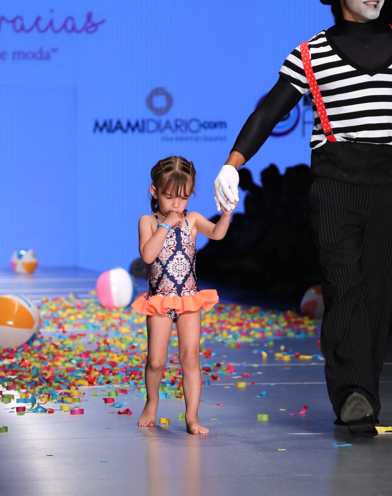 Con tres años recién cumplidos, Michelle Tacher debutó como modelo en la pasarela del Miami Fashion Week.