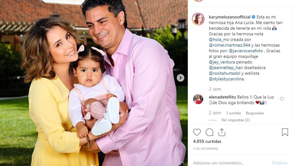 Con esta imagen publicada en Instagram, 
<a href="https://www.instagram.com/p/B4gDI1vg656/" target="_blank">Karyme presentó oficialmente a la nueva integrante de su familia</a>: “Esta es mi hermosa hija Ana Lucía. Me siento tan bendecida de tenerla en mi vida”.