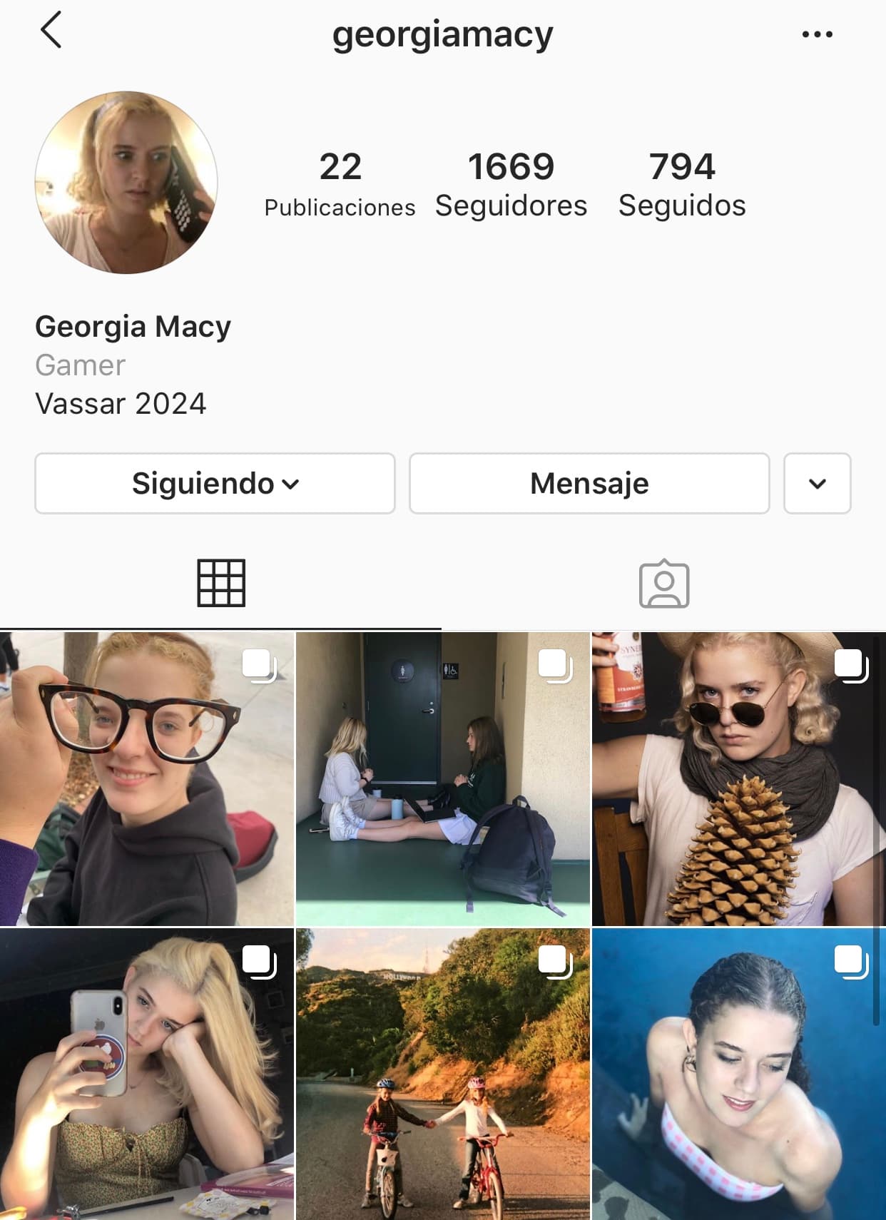 La joven escribió en su perfil de
<b><a href="https://www.instagram.com/georgiamacy/"> Instagram</a></b>: "Vassar 2024", lo que indicaría que ha sido admitida en esta universidad ubicada en Nueva York, y que justamente se graduará de ella dentro de cuatro años.
<br>
