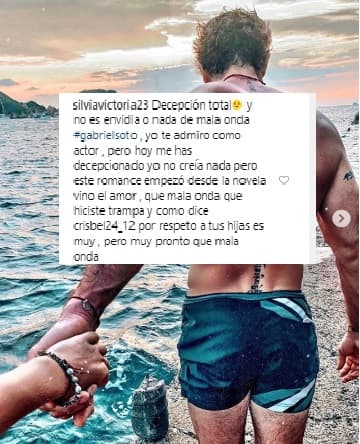 Hay quienes le piden a Gabriel que piense en que sus hijas tienen redes sociales y verán sus publicaciones, tal como se lo escribió la usuaria @silviavictopria23.