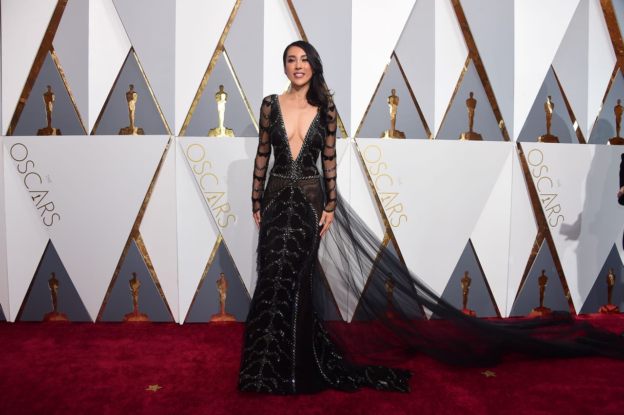 Jane Wu con un vestido de ensueño.