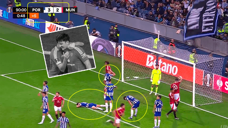 Porto y Manchester United empatan en un partido loco en la Europa League