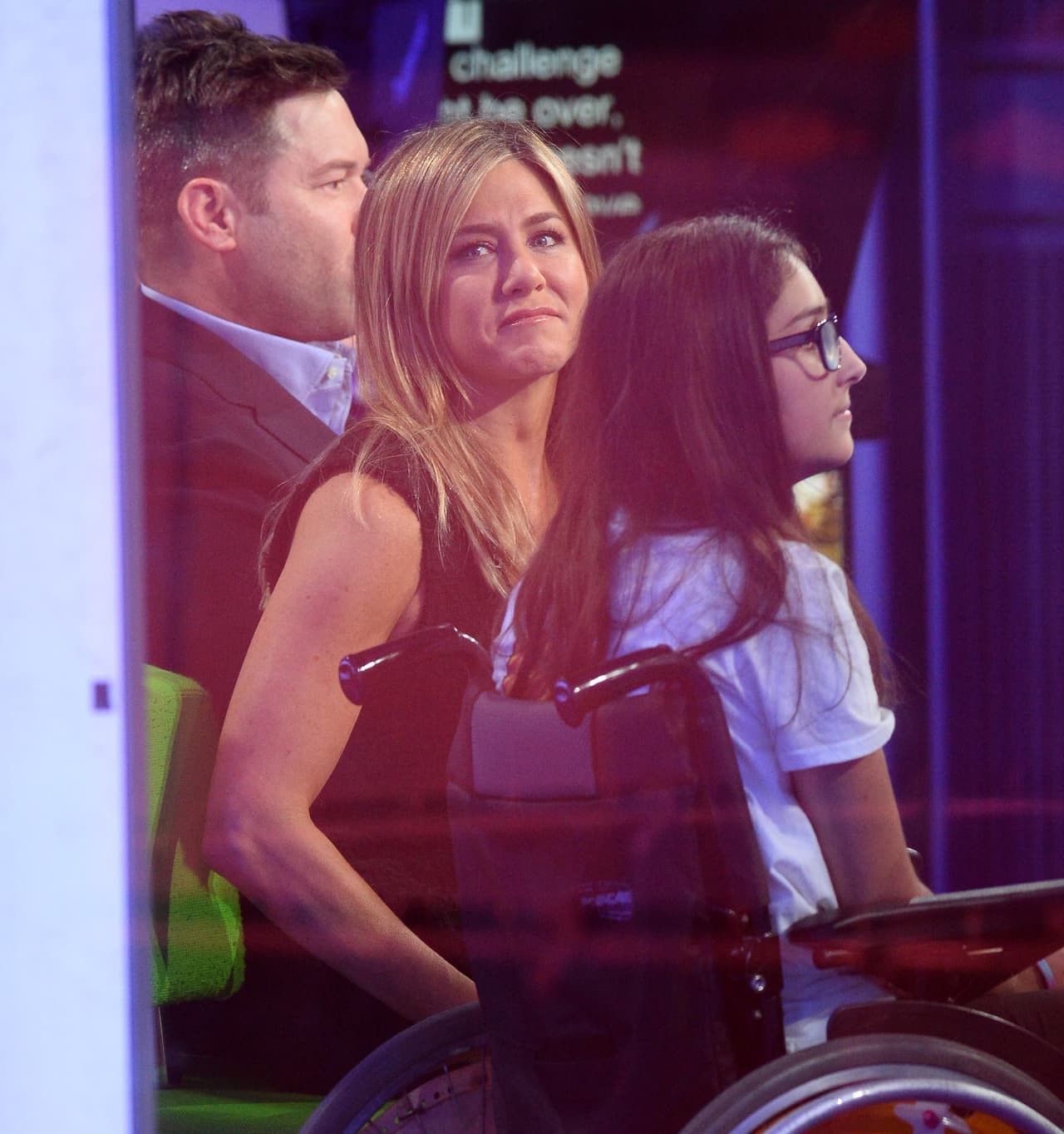Jennifer Aniston durante su visita a la BBC One.