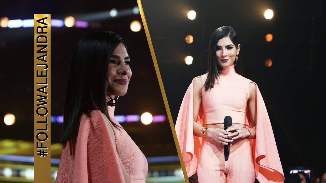 No hay show donde falle. Alejandra se ve siempre de maravilla en los en vivo de La Banda. Y con este atuendo en rosado de la diseñadora Kriado se vio ES-PEC-TA-CU-LAR.