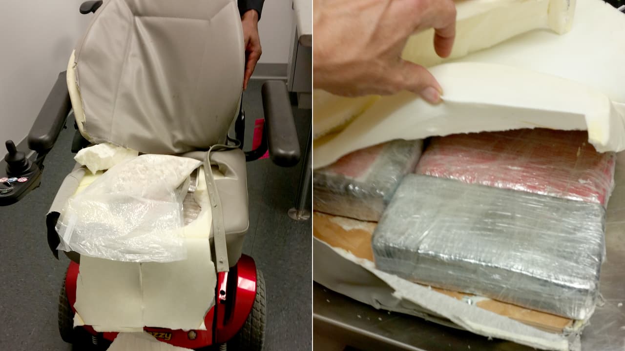 Intentan ingresar 27 libras de cocaína dentro de una silla de ruedas en el aeropuerto JFK de Nueva York