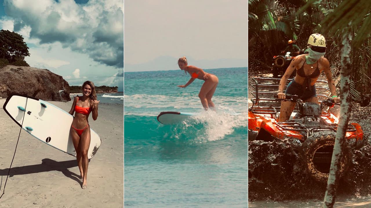 Sin embargo, todavía mantiene una figura atlética y disfruta del surf, al igual que otros deportes extremos.