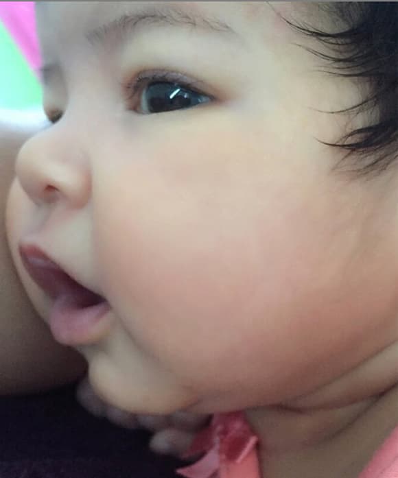 ¡Qué cachetitos tan tiernos! Giulietta está cada vez más grande y bella.