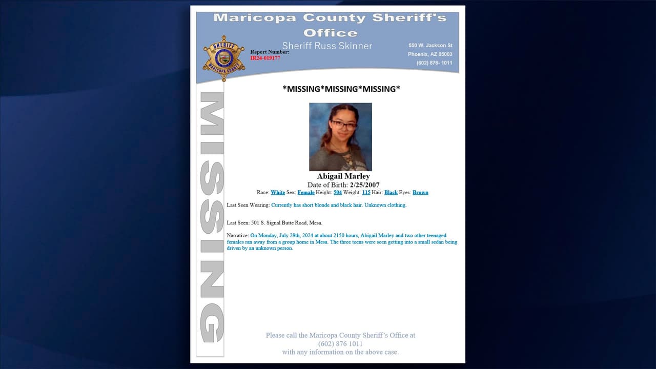 <b>Abigail Marley</b>
<br>Mide 5’04”, pesa 115 lbs, tiene cabello corto, rubio y negro, ojos marrones. Se desconoce cómo iba vestida la última vez.