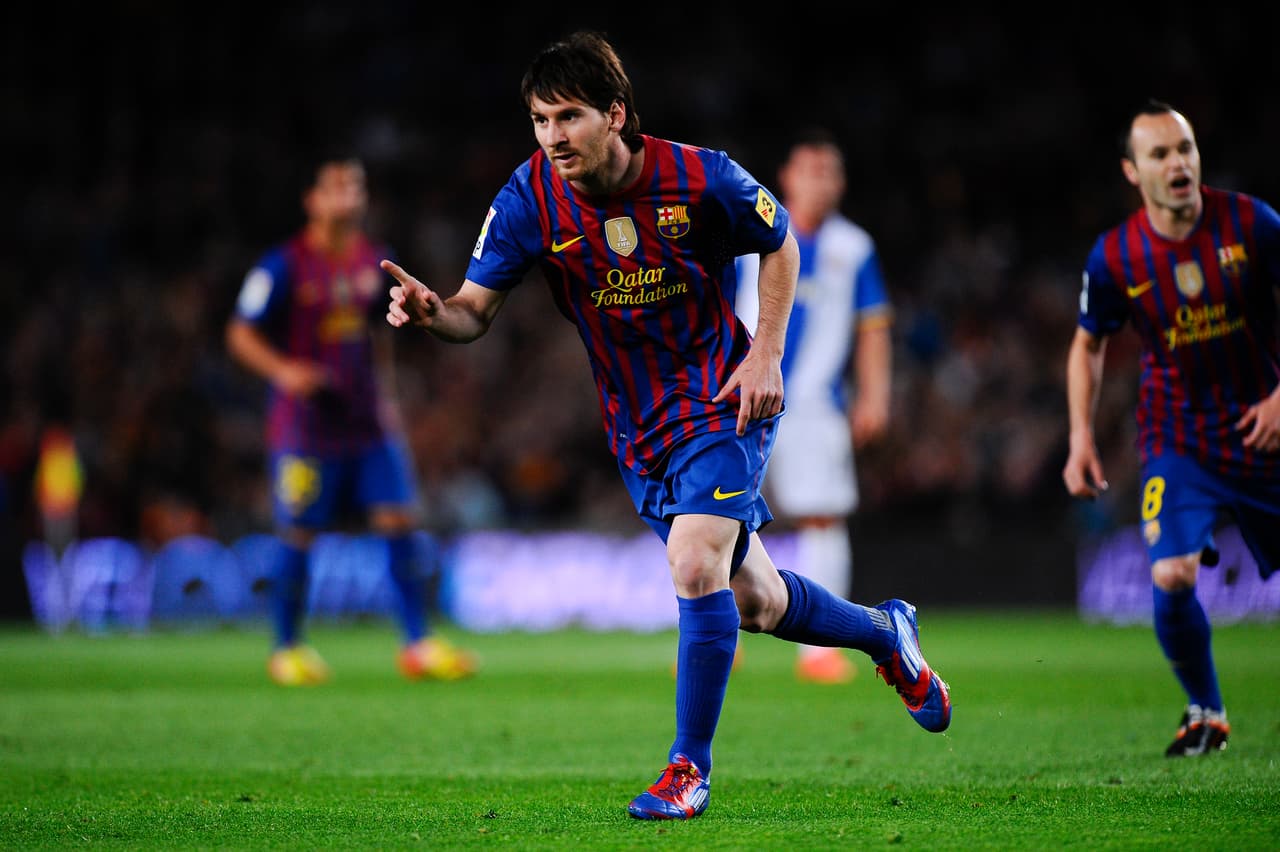 Tercer póker (05/05/2012)
<br>- Edad: 24 años y 11 meses.
<br>- Barcelona 4-0 Espanyol
<br>- Tiempo que le llevó marcar los goles: 67 minutos (11’, 63’, 73’, 78’)
<br>- Liga española jornada 37.