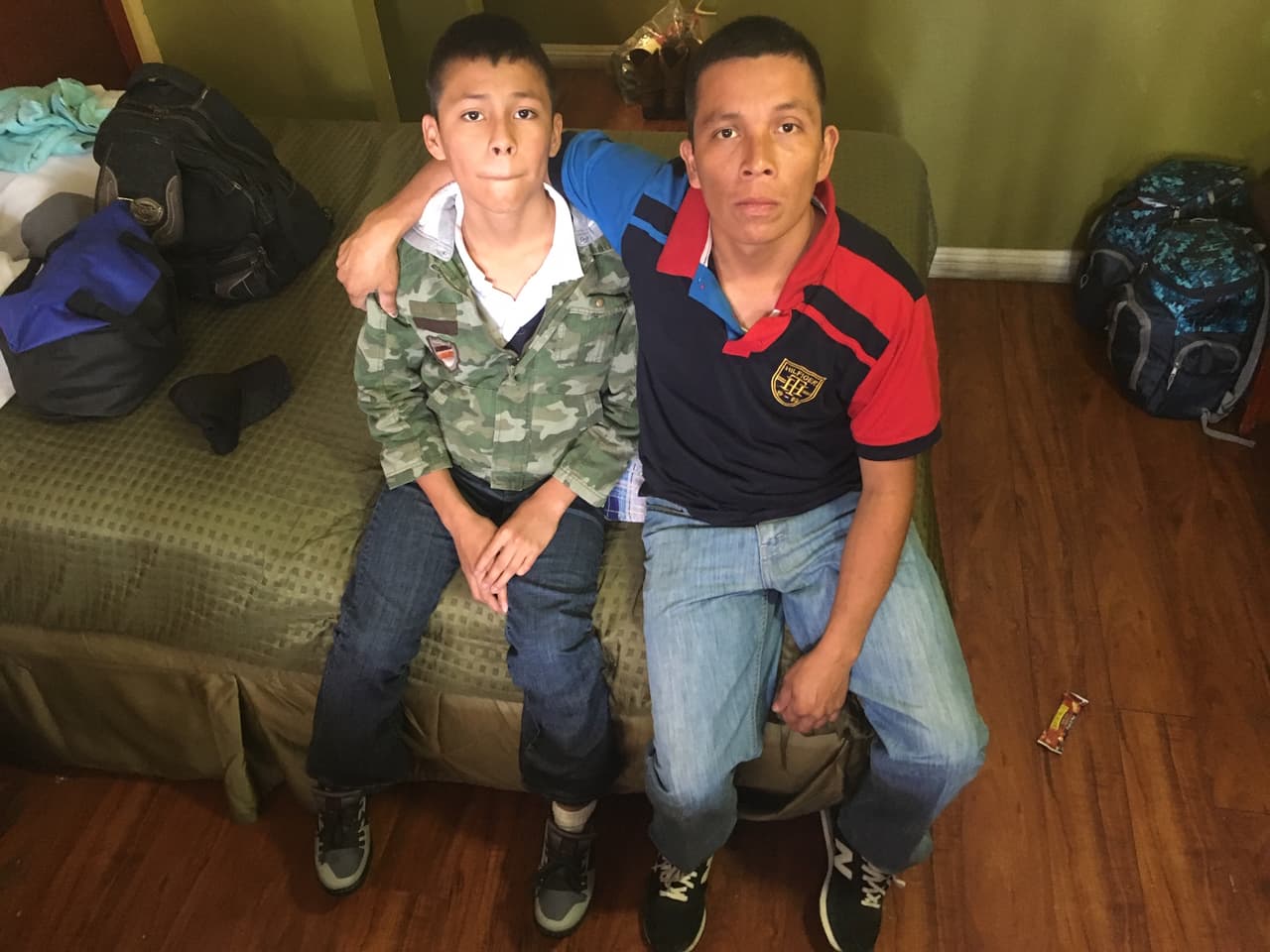 Mynor y su hijo Cristian.