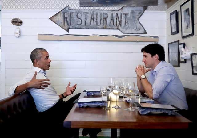 La pareja Obama-Trudeau sólo pudo estar 30 minutos a solas, según una entrevista que le dio a 'Daybreak
<i>'</i>
<b><a href="http://www.cbc.ca/news/canada/montreal/trudeau-obama-macmillan-1.4149250">David McMillan</a></b>, el chef del restaurante Liverpool House de Montreal.