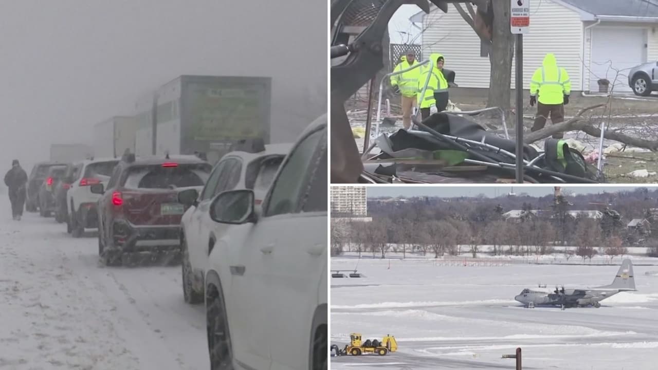 Imágenes del azote de una fuerte tormenta invernal que ha afectado gran parte de Estados Unidos