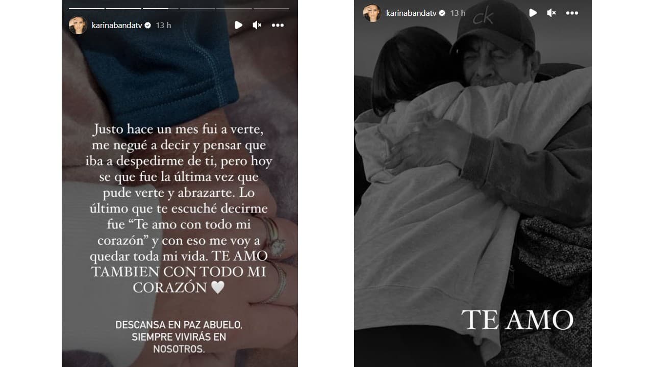 Karina Banda se despidió de su abuelo.