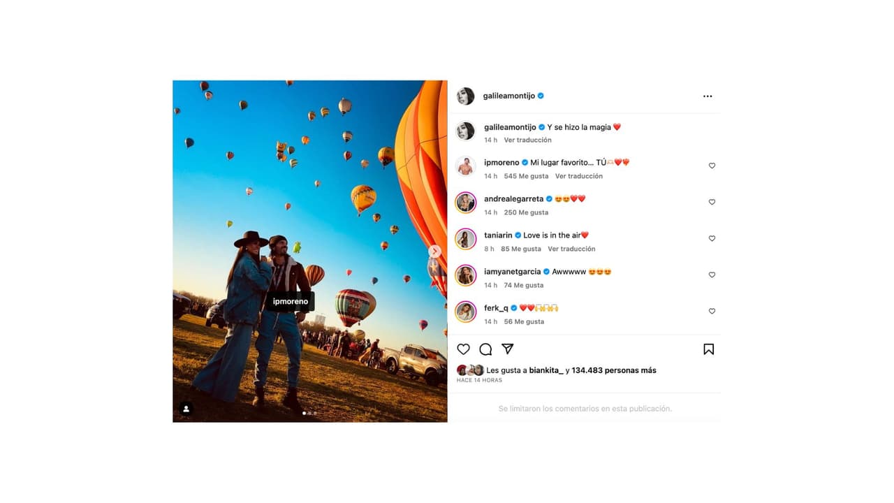 Galilea Montijo e Isaac Moreno presumieron su viaje al Festival Internacional del Globo de León, Guanajuato.