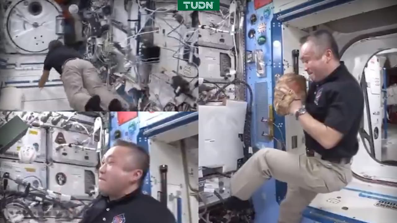 Astronauta japonés juega partido de beisbol solo ¡en el espacio!