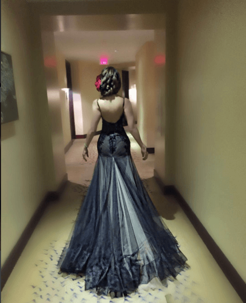 ¡Qué hermoso vestido llevó Thali!