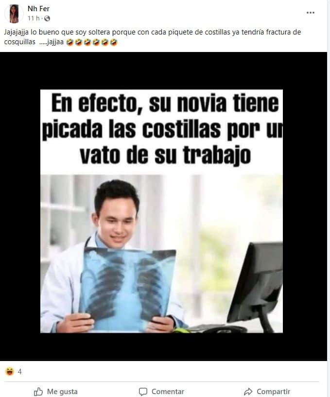 Meme sobre "piquete de costillas"