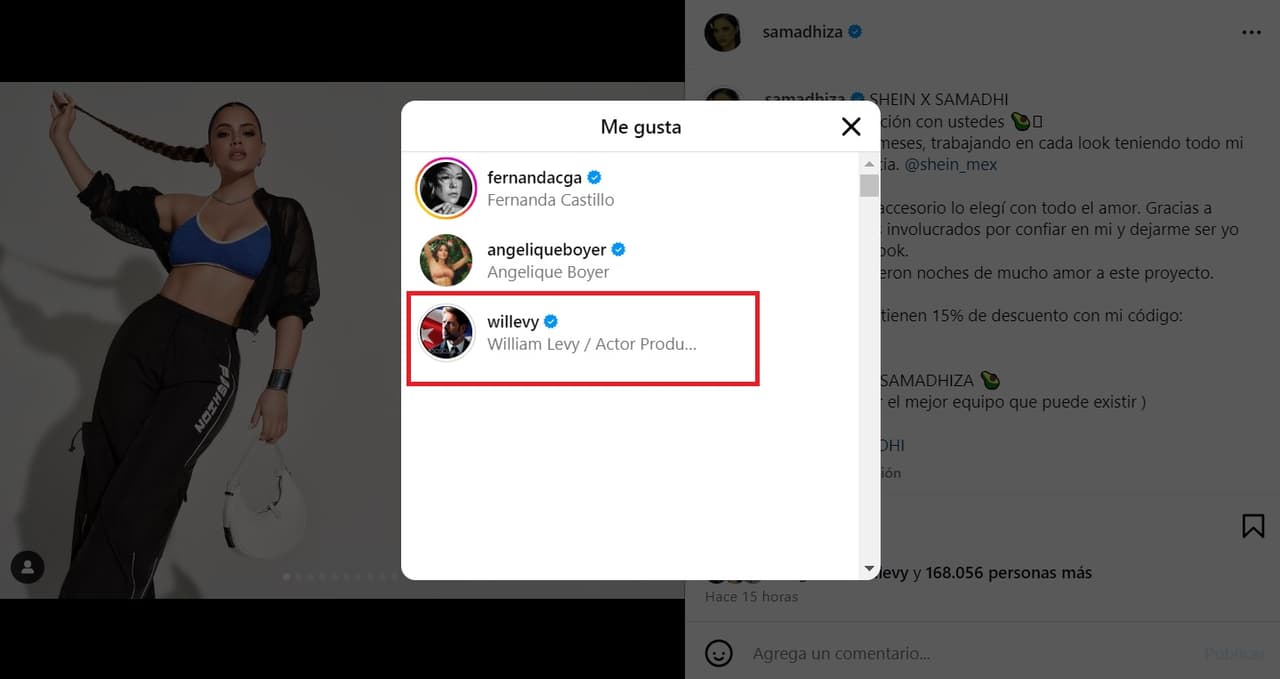 William Levy reaccionó al anuncio de Samadhi Zendejas.