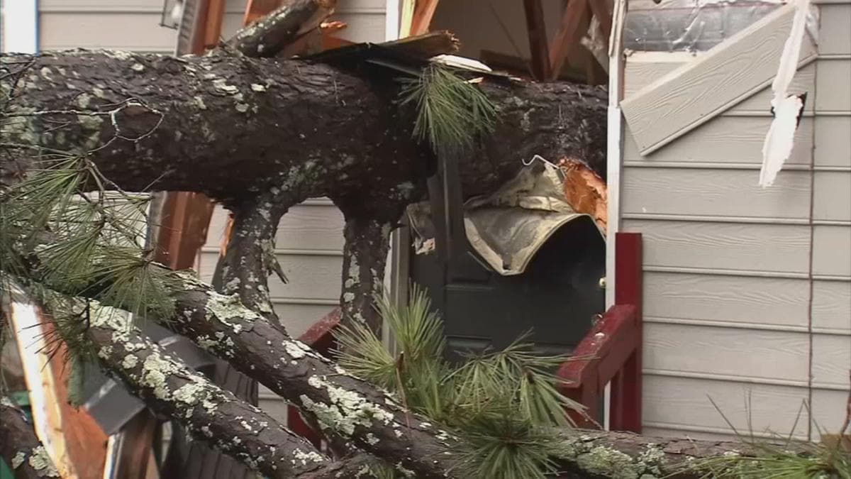 Daños causados por lluvias en el área metropolitana de Atlanta.