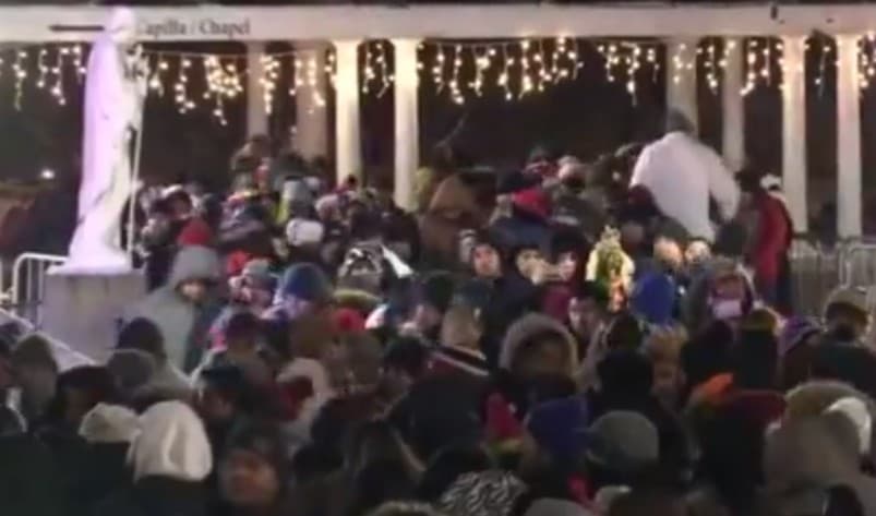 Desafiando el frío y la nieve, miles de peregrinos llegaron hasta el Cerrito del Tepeyac en Des Plaines para rendirle homenaje a la Patrona de México y Emperatriz de América, la Virgen de Guadalupe.