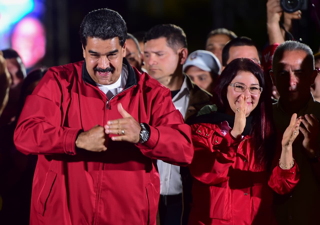 Nicolás Maduro y su esposa Cilia Flores.