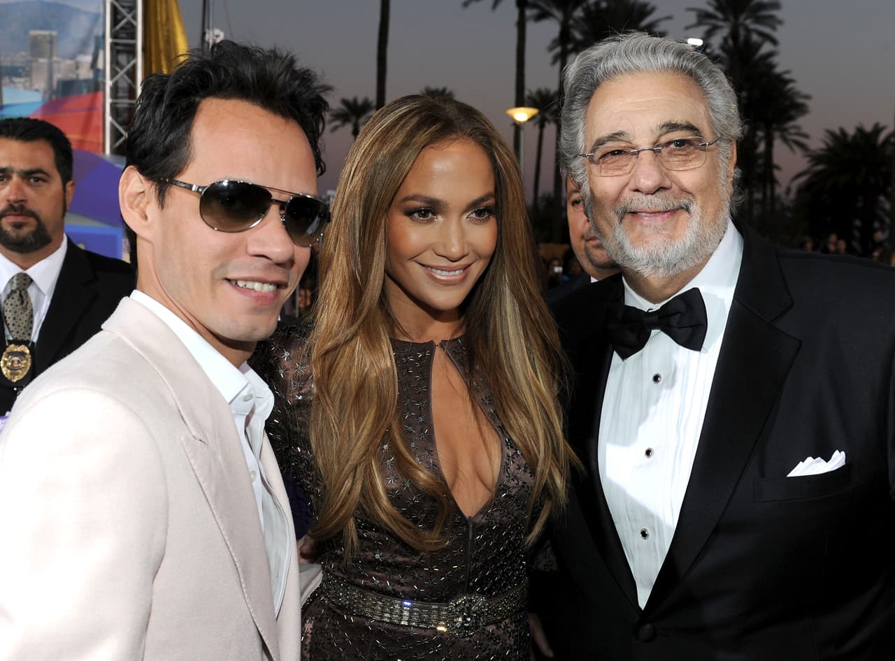 JLo y Marc también se reunieron con grandes amigos, como el tenor Plácido Domingo.