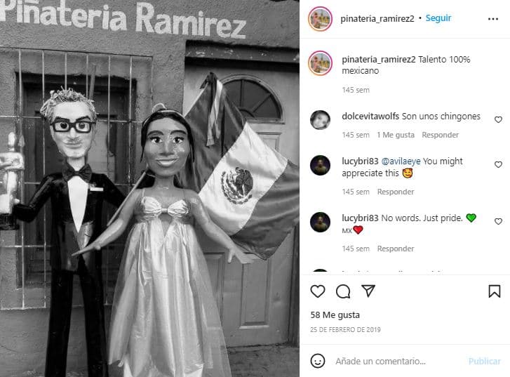 Piñata de Yalitza Aparicio y Alfonso Cuarón