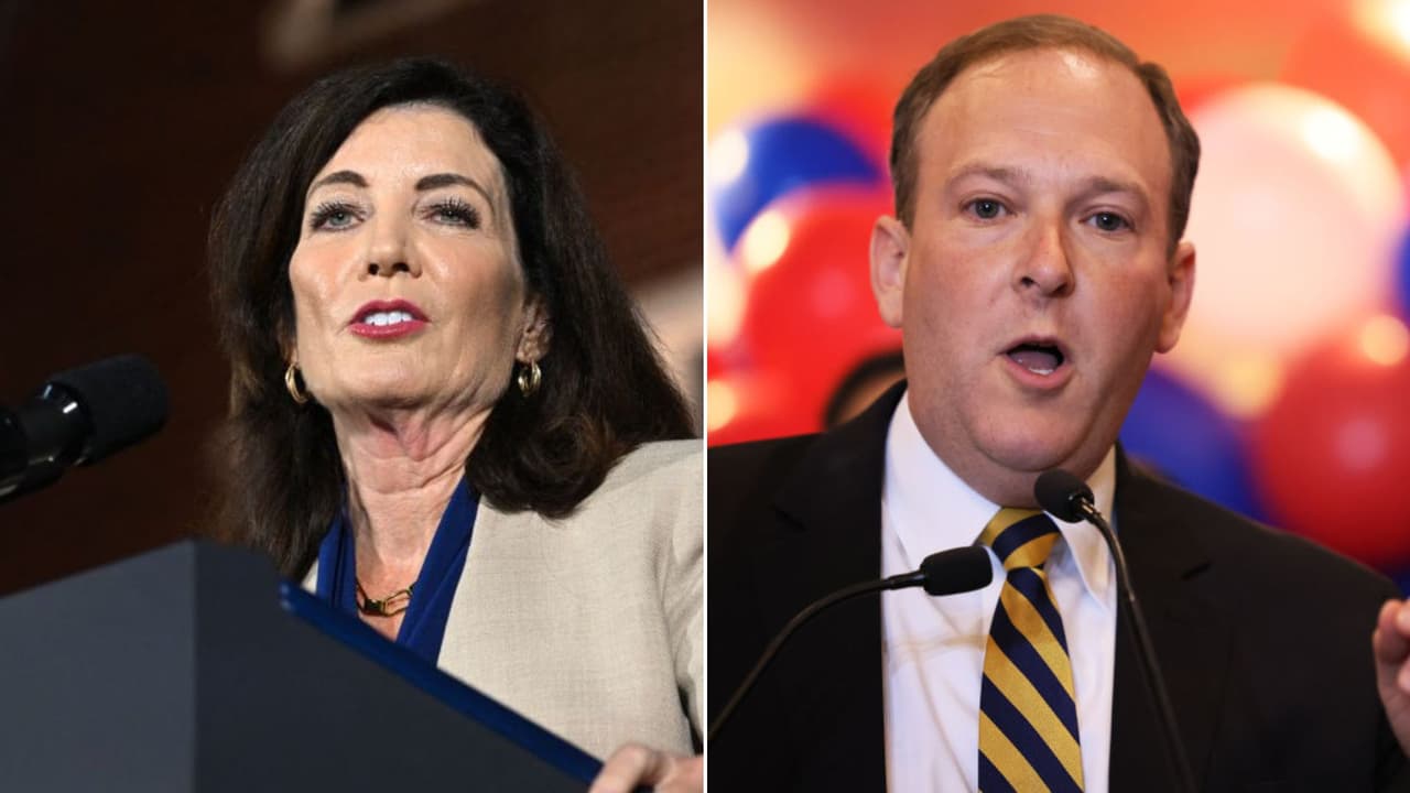 El candidato republicano Lee Zeldin reconoce la victoria por la gobernación de Nueva York a Kathy Hochul