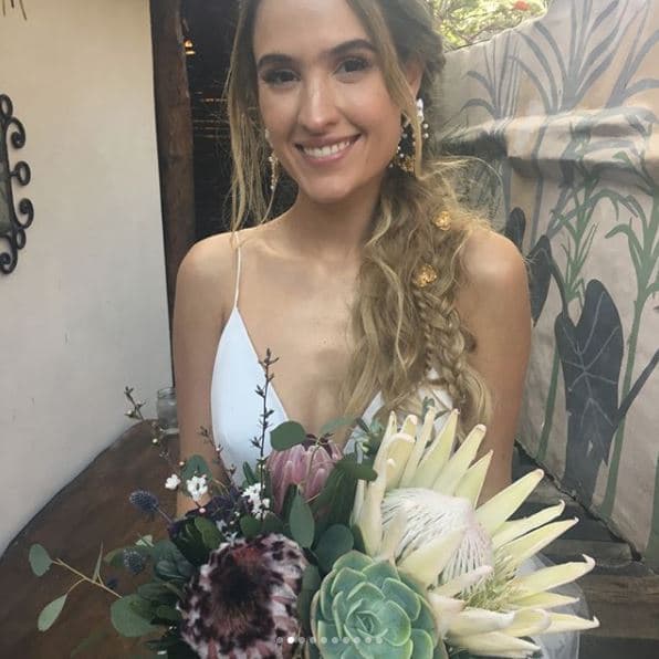 Aqui la novia, Sara Escobare, en este día tan especial en su vida.