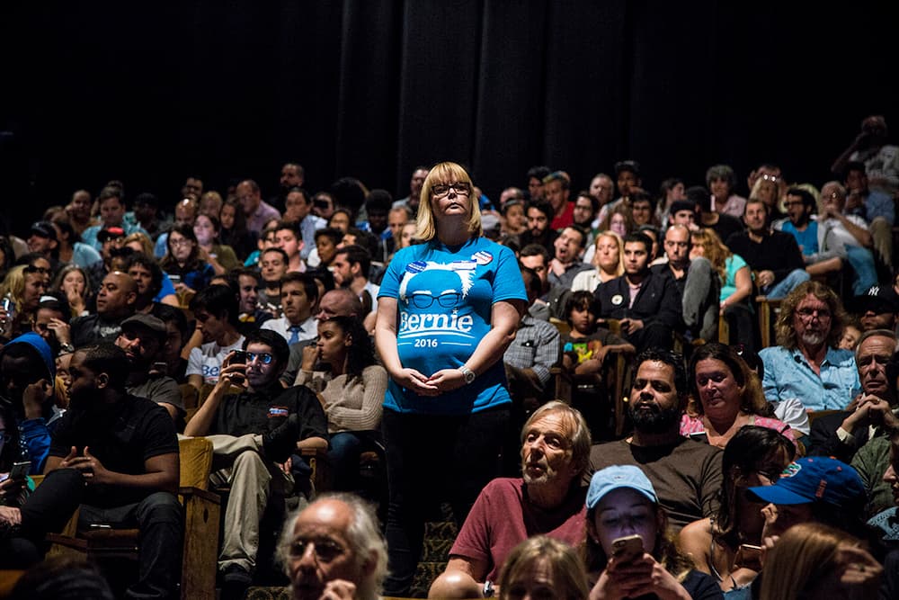 Expectación ante el discurso del senador por Vermont