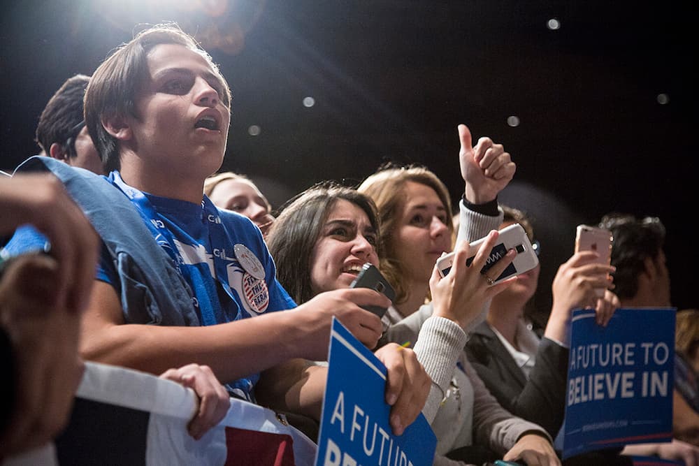 El primer acto de campaña de Sanders en el sur de la Florida