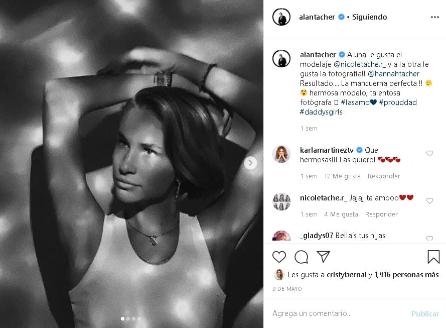 Esta no es la primera vez que presume a sus hijas, hace unas semanas resaltó los talentos de sus hijas de 17 y 19 años.