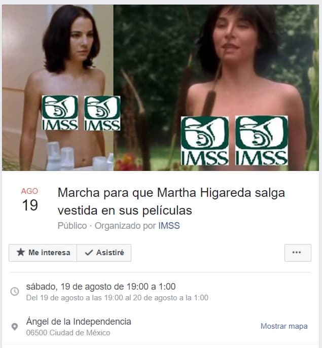 En esta manifestación, que no tiene ningún tipo de formalismos, pedían que la actriz –quien ha hecho algunos desnudos en películas de comedia romántica como 'Amar te duele'– salga vestida en sus próximos proyectos.