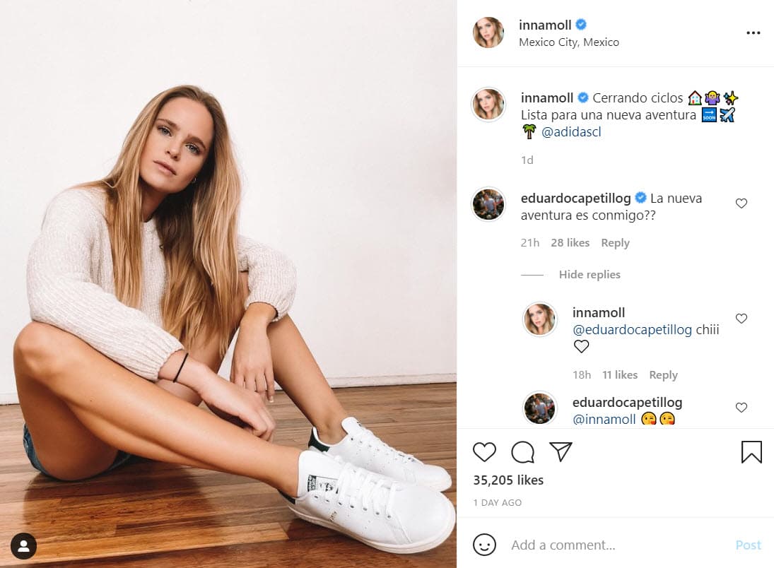 El 29 de junio, Inna publicó esta fotografía de una campaña publicitaria y agregó: "Cerrando ciclos. Lista para una nueva aventura".
<br>