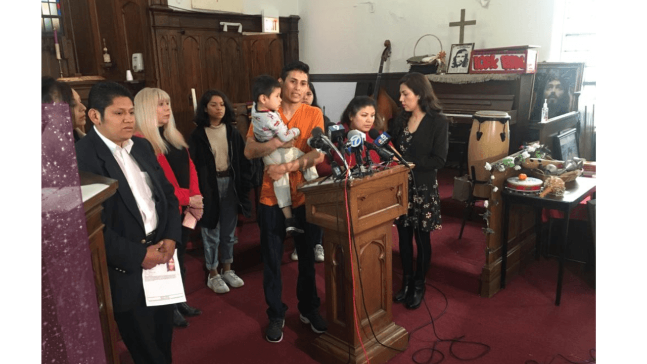 El padre, la madre, el marido y el hijo de 3 años de Marlen estuvieron en la conferencia.