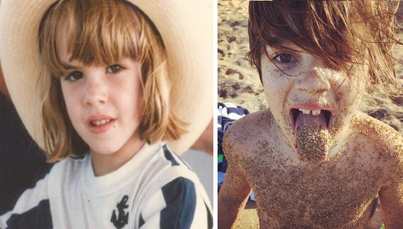 Lo cierto es que, así eso no sea una prueba, sí es una casualidad el parecido que Eglantina tiene con los hijos de Ricky Martin. Aquí, Eglantina a la izquierda, siendo una pequeña, y a la derecha, Valentino.