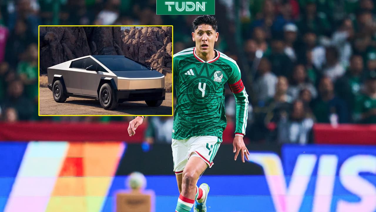 Edson Álvarez derrama lujo al llegar al CAR en una Cybertuck