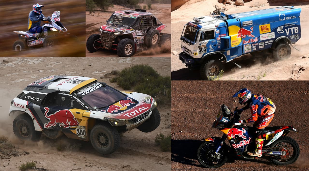 El Rally Dakar 2017, que se largó el 2 de enero en Paraguay, concluyó el sábado 14 con la rampa de llegada en Buenos Aires, Argentina. Por primera vez, la dura competencia coronó a cinco ganadores, los cuales conoceremos junto a sus vehículos en esta galería.