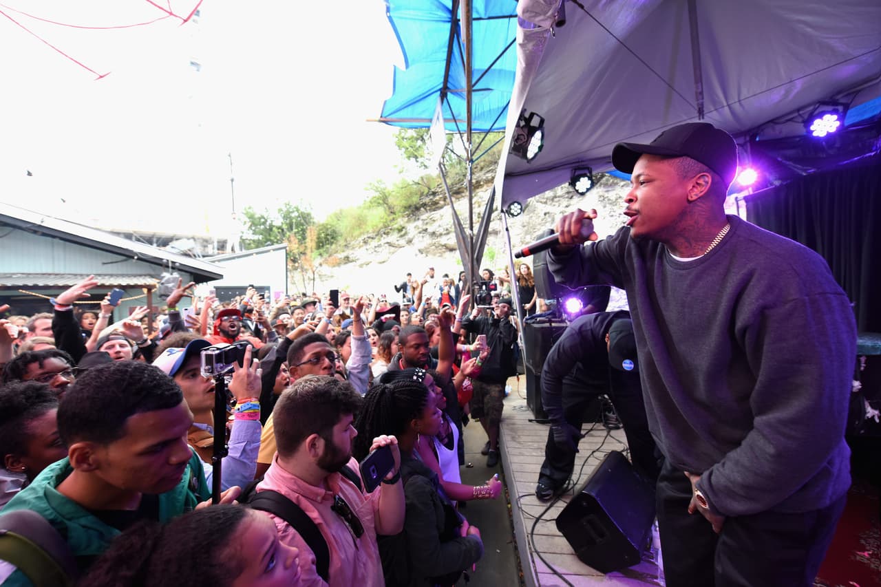 AUSTIN, TX - MARCH 21: YG performs at the AXE White Label Collective Party powered by SPIN at SXSW on March 21, 2015 in Austin, Texas. (Photo by Daniel Boczarski/Getty Images for AXE)