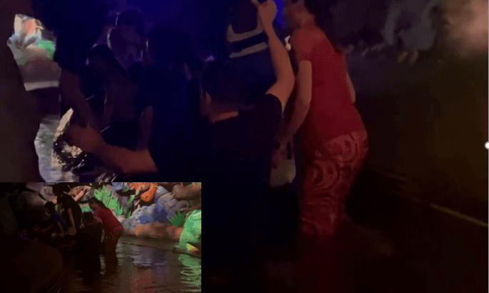 ¡Vaya susto! Familia entra en pánico luego de que su vehículo de Splash Mountain comienza a hundirse