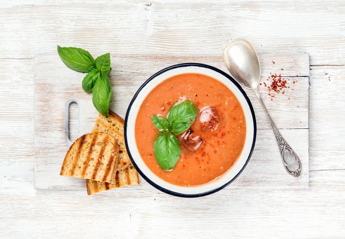 Pollo con sopa de gazpacho | Reto 28 